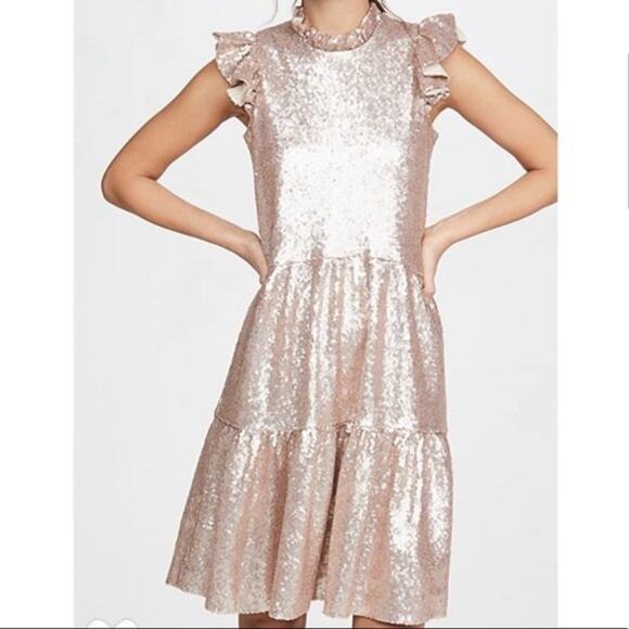 NWT Sea New York Selina Sequin Dress Rose Gold Size 0 - Picture 1 of 15